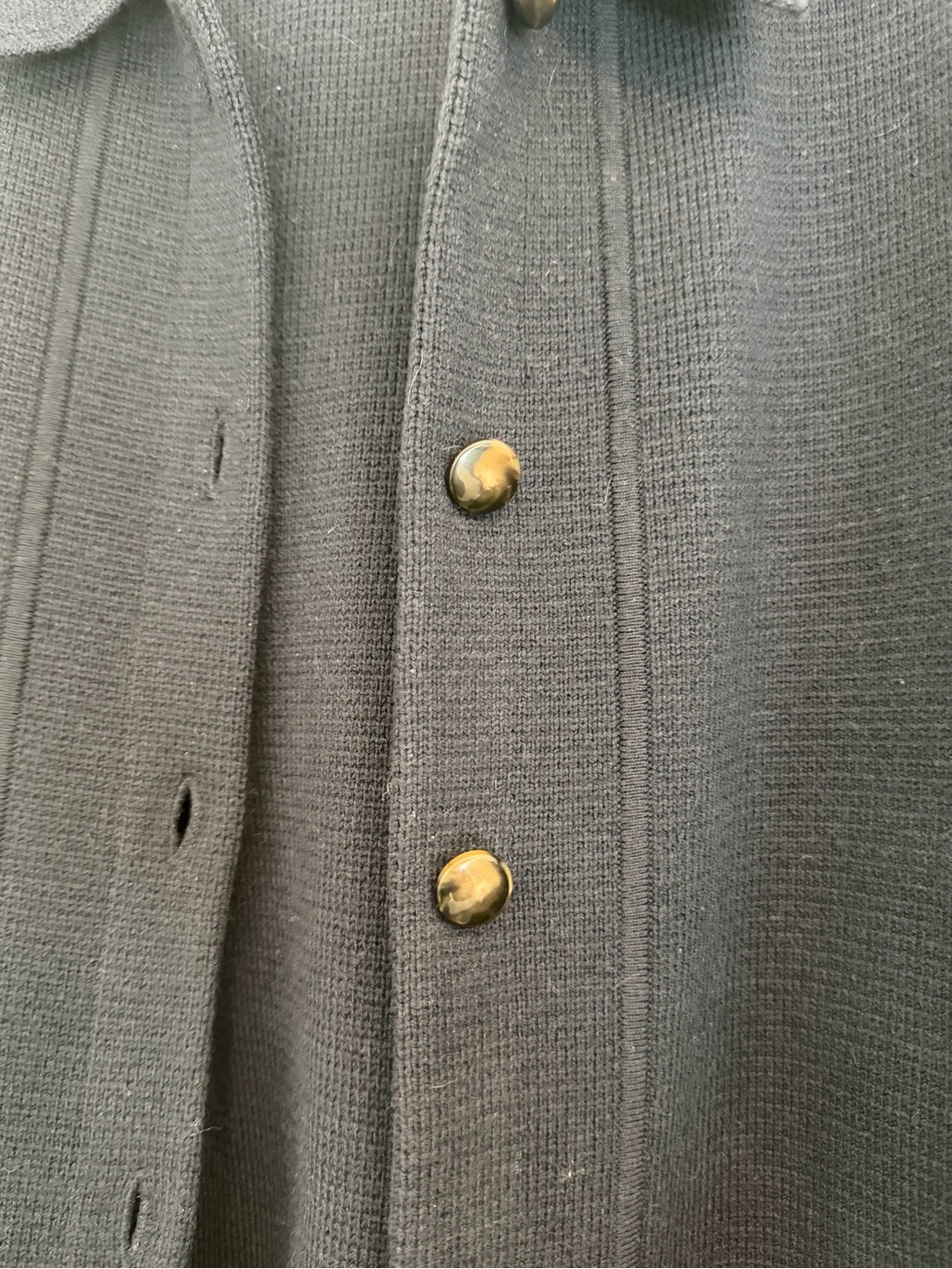Sézane Navy Blue Will Button-Front Knit Jacket - Picture 6 of 9